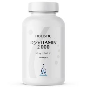 Holistic D3-Vitamin 2000 IE 50 mg 180 kapslar